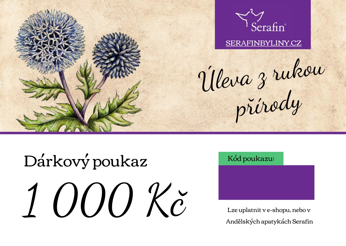 Dárkový poukaz 1000 Kč | Serafin byliny
